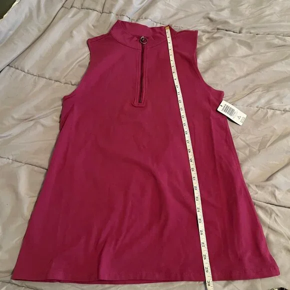 Torrid Size 2 Foxy Mock Neck Zip Up Tank NWT in color berry purple - Picture 9 of 9